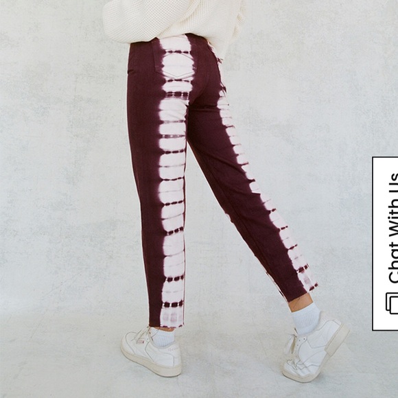 Pacsun Eco Raspberry tie dye high waisted jeans NWT - Picture 5 of 6